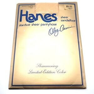Hanes Stardust Sheer Pantyhose Shimmering Limited Edition Color Size B Vintage